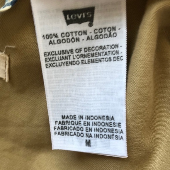 Levi’s Utility Jacket Drawstring Cotton Epaulettes Drawstring Waist Size Medium - Picture 7 of 9